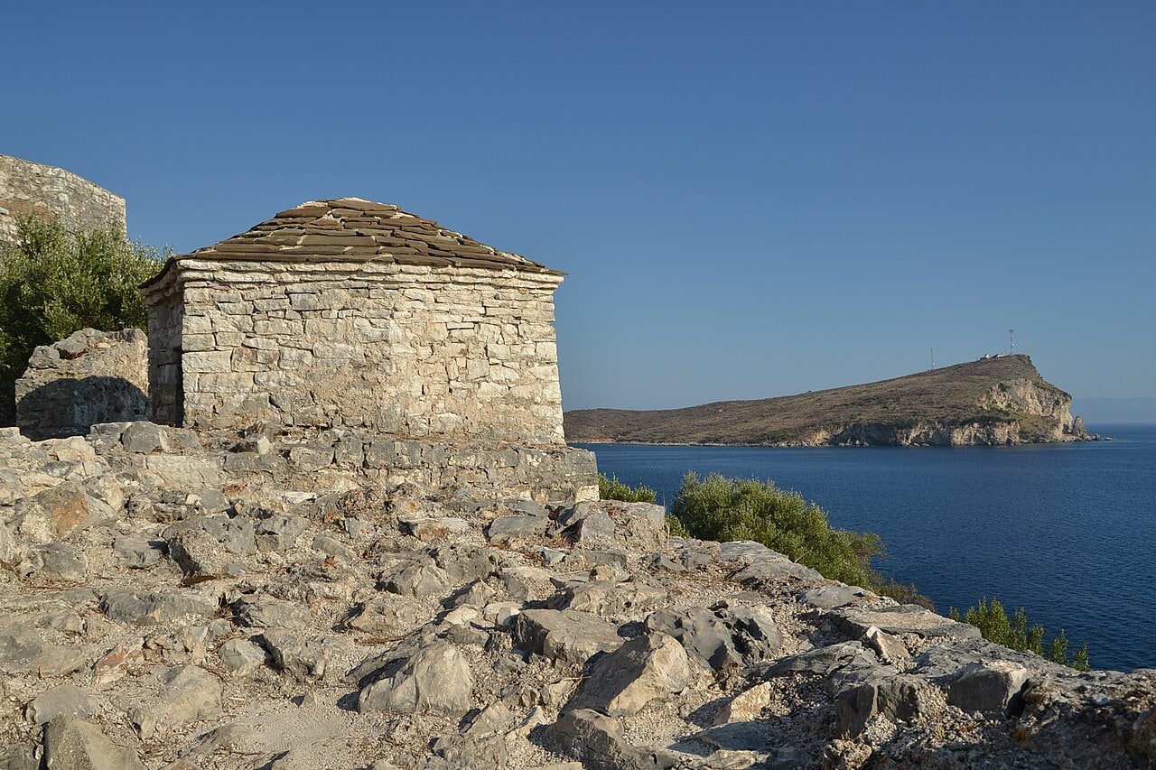 Porto Palermo Castle, the three-sided 19th-century fortress built by Ali Pasha on a small promontory near Himarë