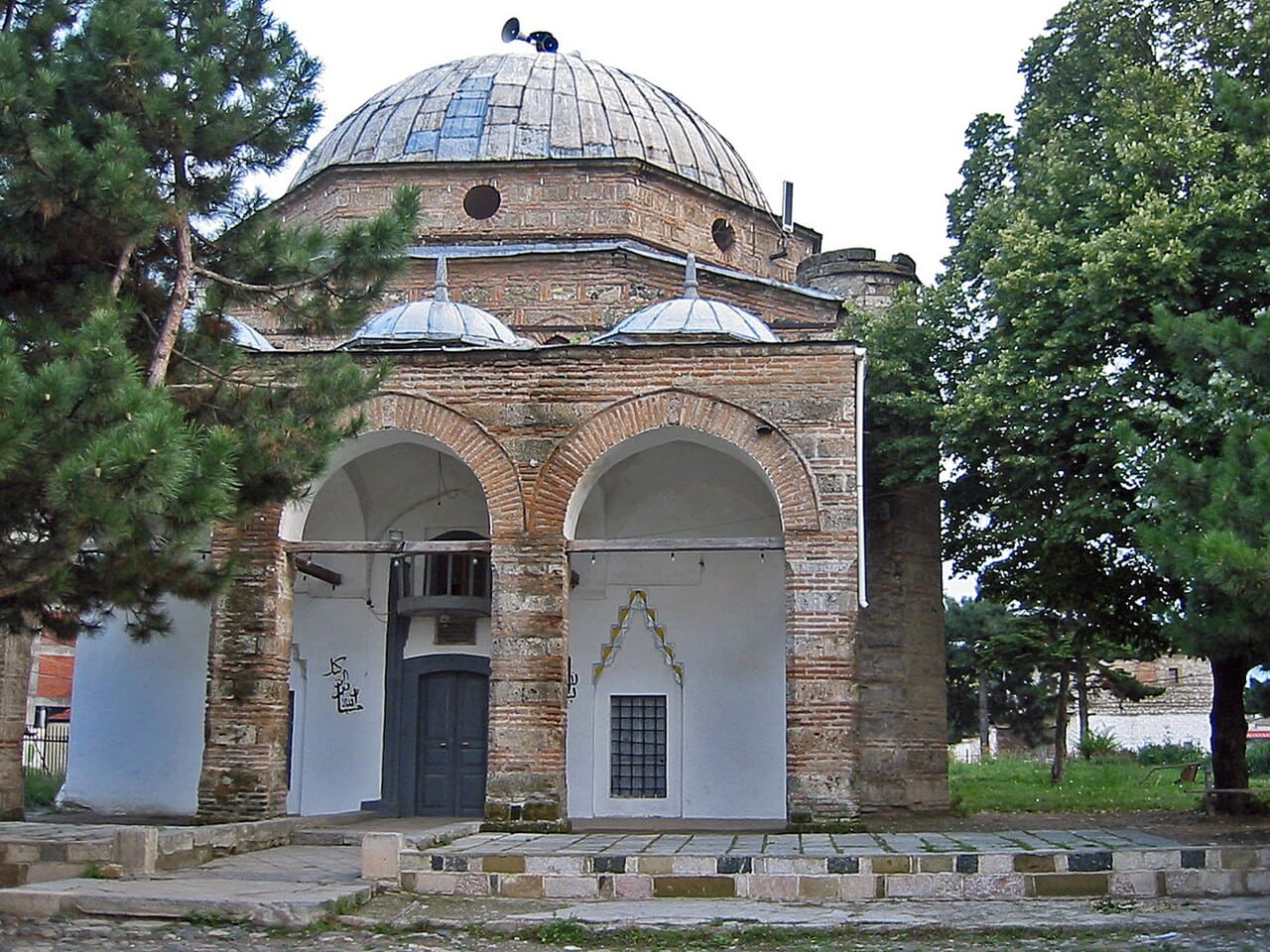 Mirahori Mosque in Korçë, Albania, built in 1494-95 by Iljaz Bej Mirahori