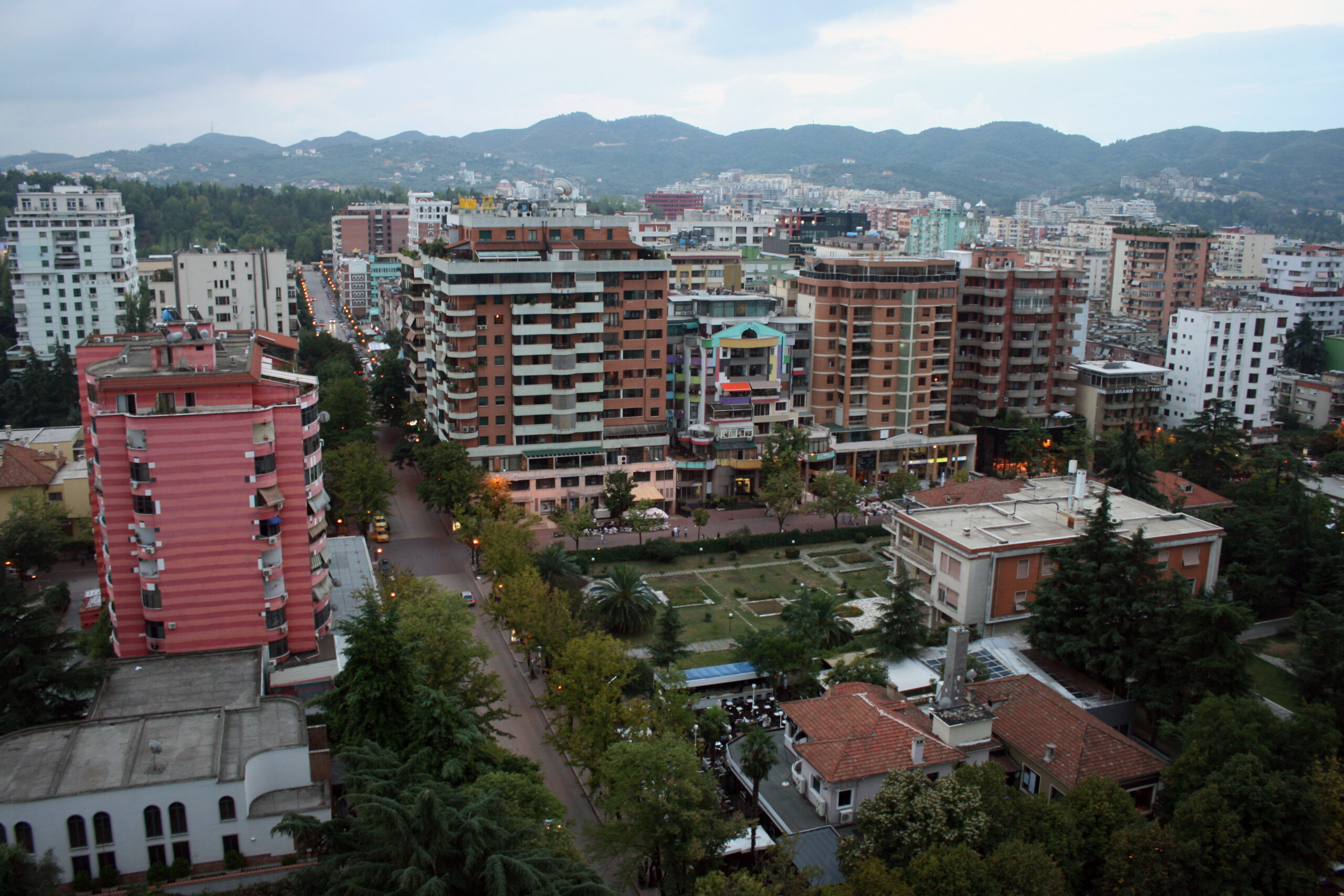 Evening atmosphere in Blloku, Tirana