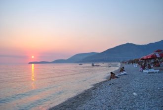 Sunset in Borsh (image)