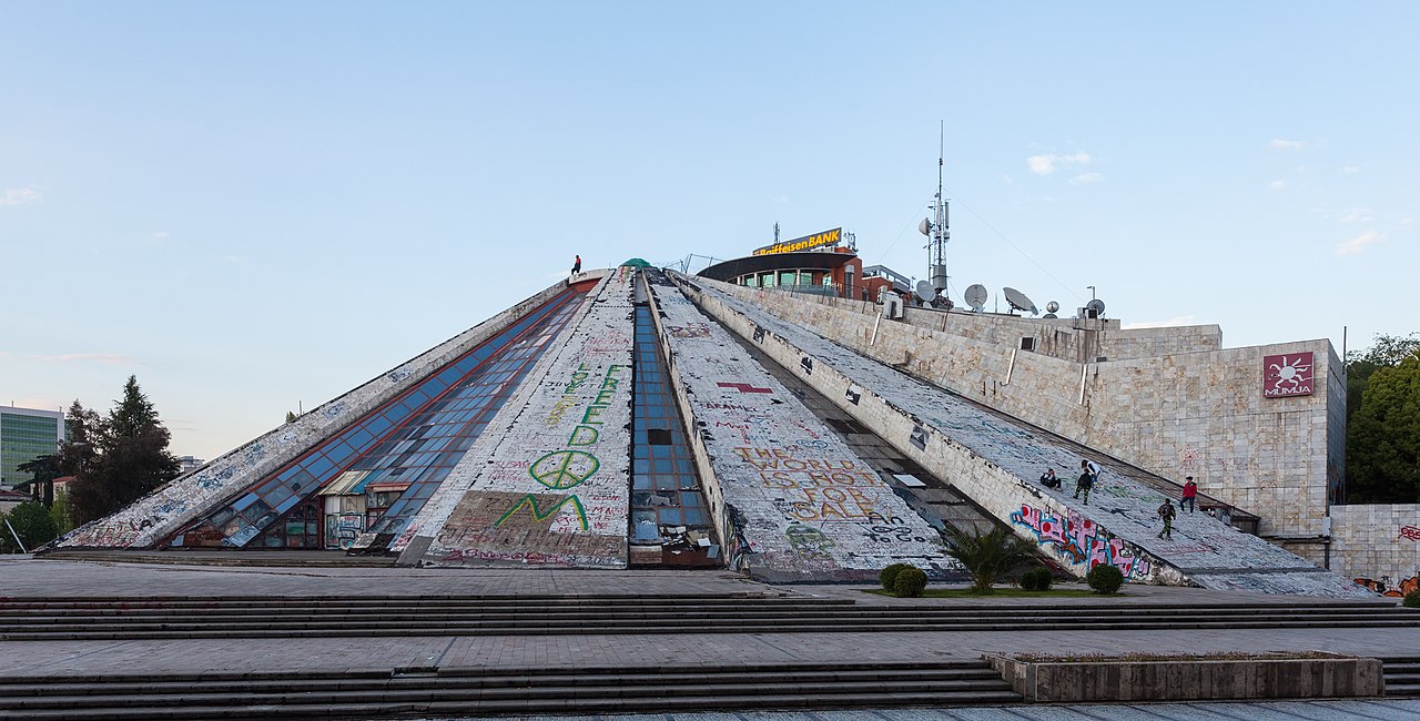 The Pyramid of Tirana before renovation, 2014