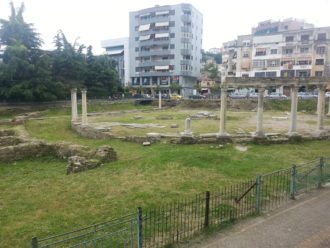 Italian pasta near roman ruins in Durres (at “gropa”)