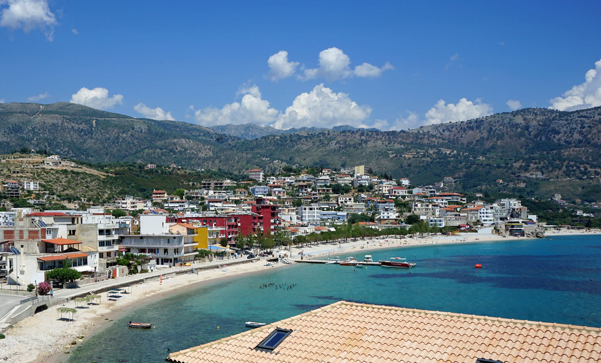 The seaside town of Himarë on the Albanian Riviera, close to Dhërmi