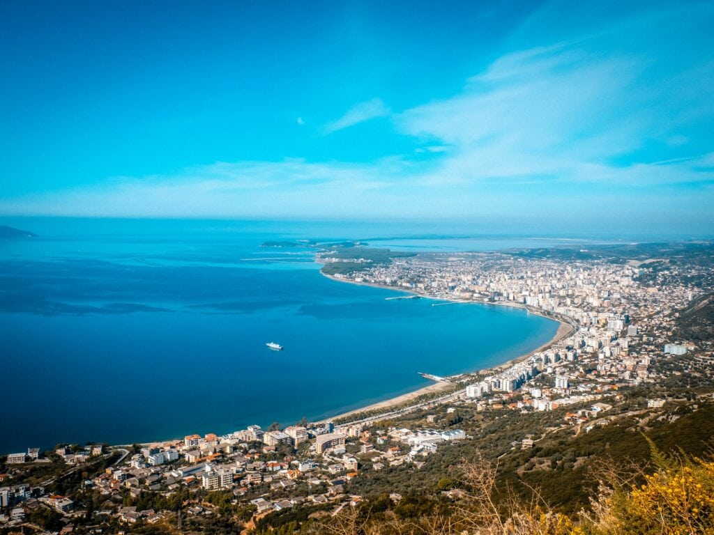 Vlorë, Albania — coastal city view where the Adriatic and Ionian seas meet